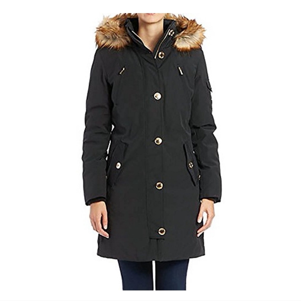 Michael Kors faux fur hood Down Parka size XS